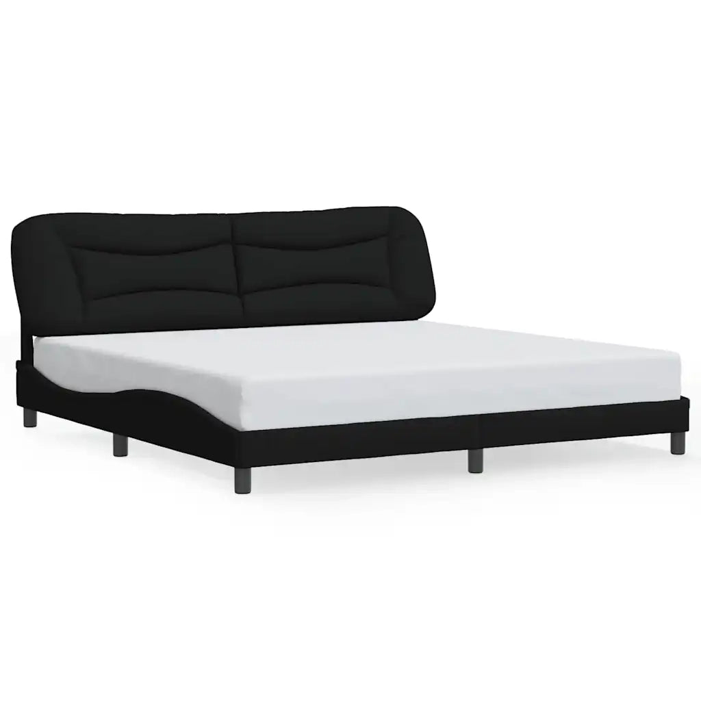 Giroletto senza Materasso Hvar Nero 200x200 cm in Tessuto