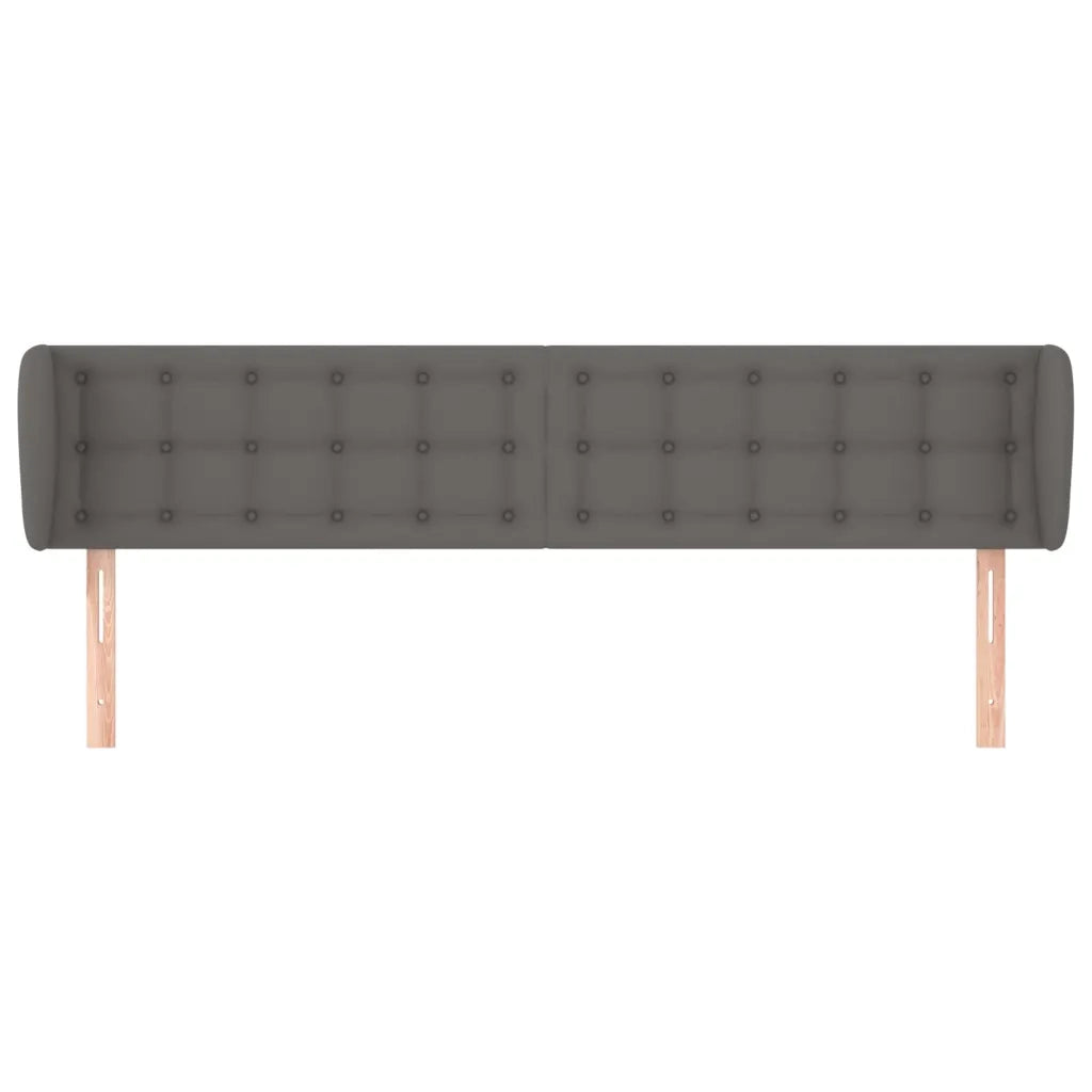 Testiera | Testata ad Orecchio Grigio 203x23x78/88 cm in Similpelle