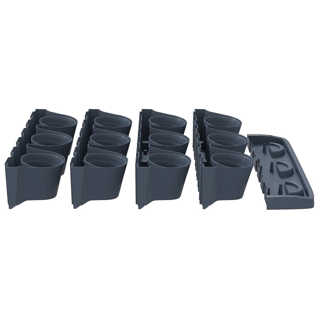 2 pz Set per Piante Giardino Verticale 1Antracite Polipropilene
