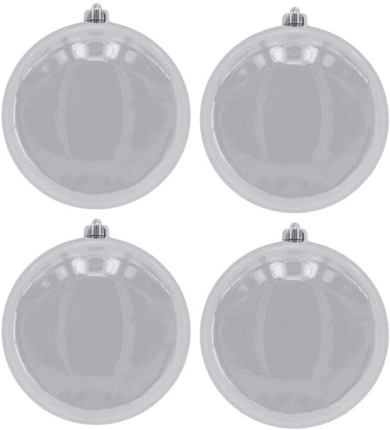 Decorazioni natalizie XXL - Resistente al gelo - Resistente alle intemperie - Lucente - Esterno - Ø 12 cm, 4 pezzi - Decorazione natalizia