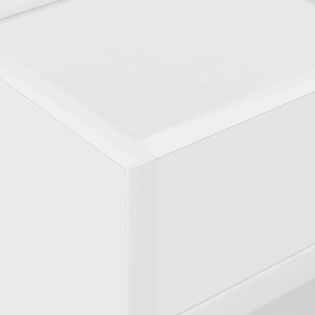 Tavolino 2 pcs Bianco 30 x 30 x 56 cm Legno multistrato