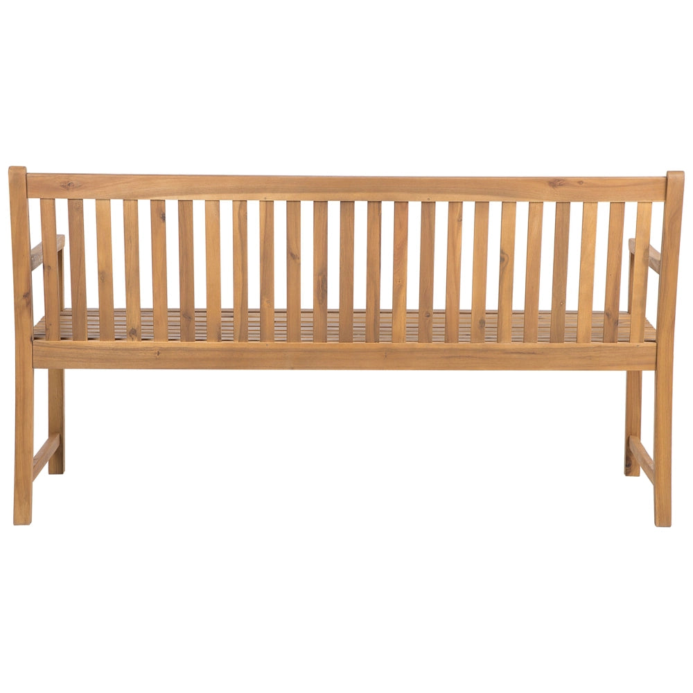 Panca da giardino leggera in legno di acacia 160 cm a doghe design esterno patio in stile rustico