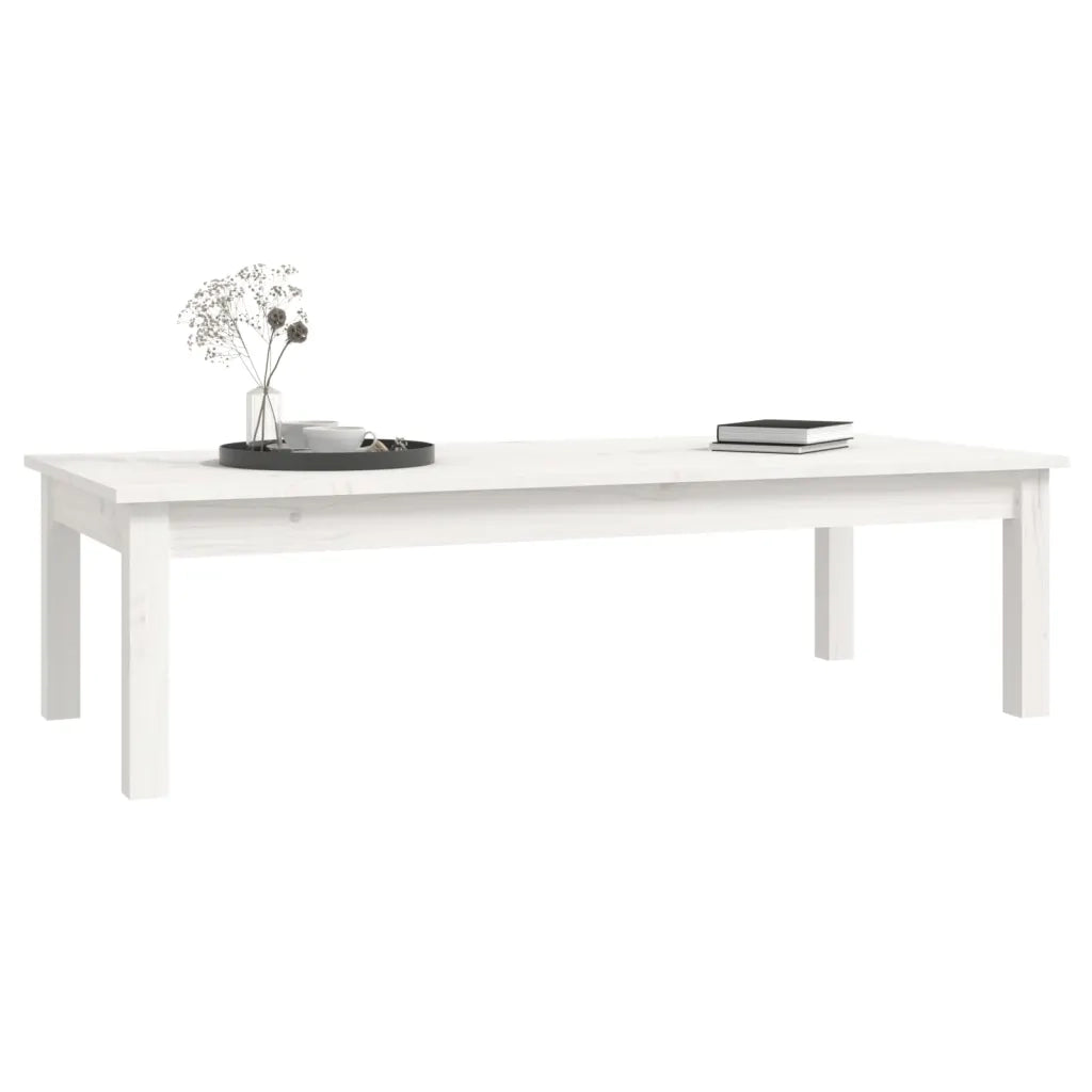 Tavolino da salotto | Tavolino da caff¨¨ | Tavolino da Soggiorno Bianco 110x50x30 cm Legno Massello di Pino
