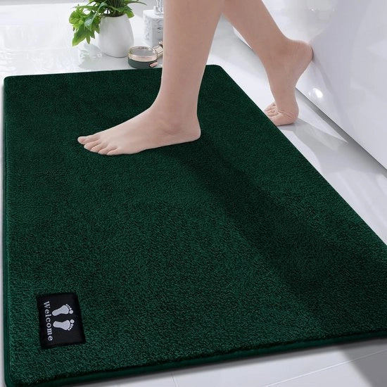 Pavimento Antiscivolo 120x80cm Grande Pavimento Microfibra Pavimento di Cottura Piastra di Cottura Lavabile Macchina Oeko-Tex 100 Certificato, Verde Scuro