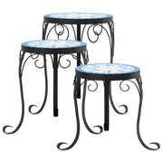Portavasi mobili per fiori 3 pezzi ceramica blu 02_0045255