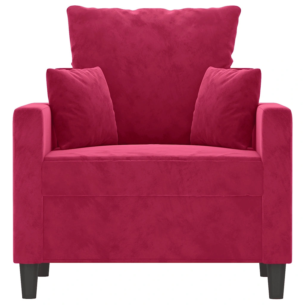 Divano Sedia-Poltrona Rosso Vino 60 cm Velluto 941444