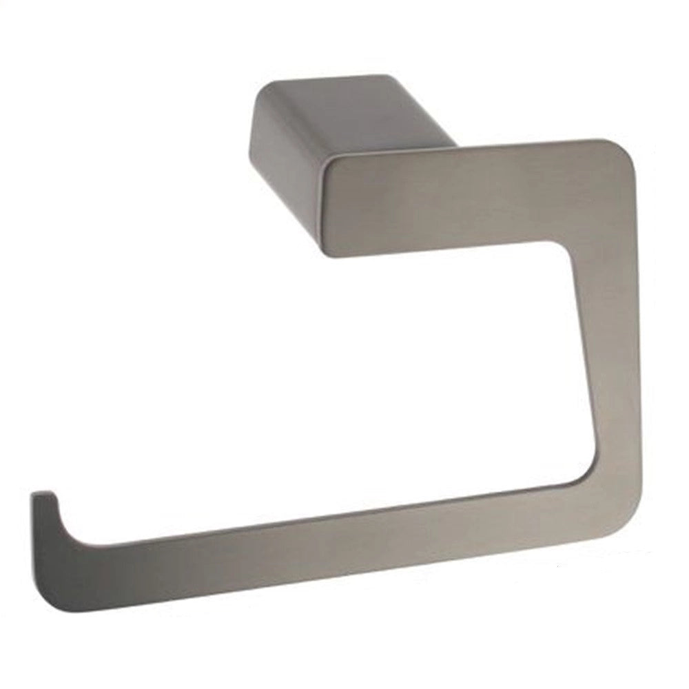 Trade Shop - Porta Rotolo Carta Igienica Wc Stilizzato Acciaio Grigio A Muro Accessorio Bagno 87943 -