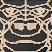 GORILLA - Quadro arredo LASERCUT composito Legno e PVC Misura: 40x40 cm
