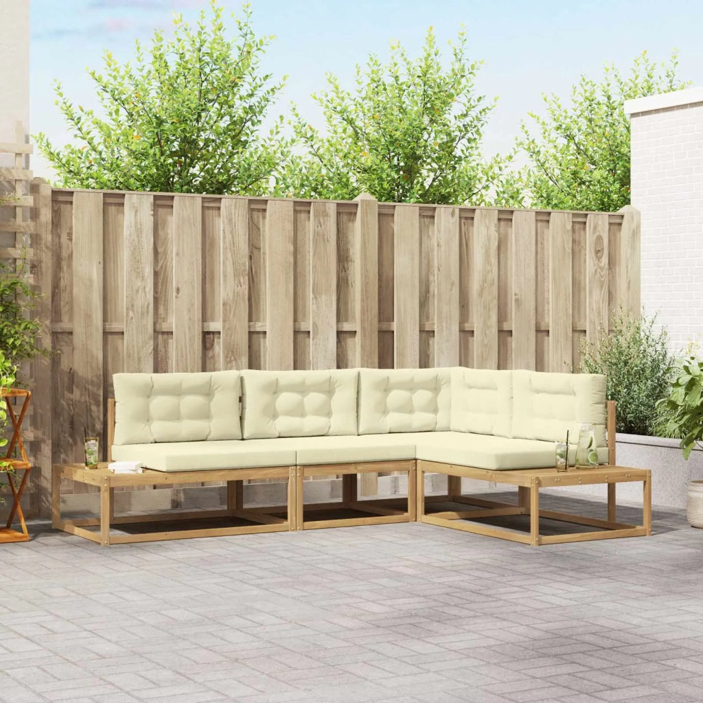 Set di divani da esterno Bianco 277,5 x 198,5 x 73 cm