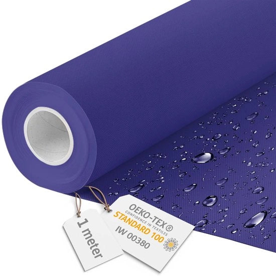 Tela Acquamarina - Tela per mobili 160 cm larga - Tela impermeabile 220 g/m2 600D - Tela per ombrelloni impermeabile per metro Royal 1M