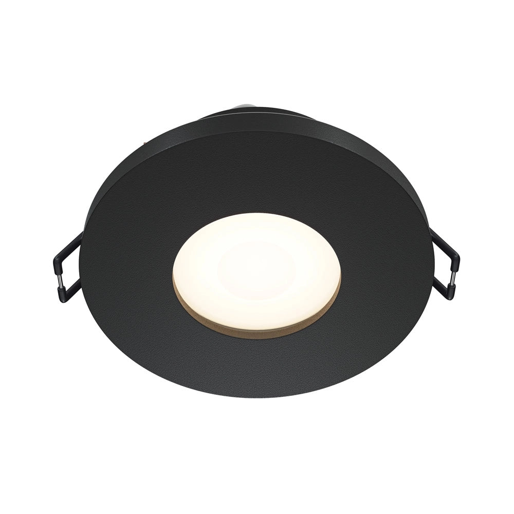 Faretto Da Incasso Moderno Stark Tondo Alluminio Nero 1 Luce
