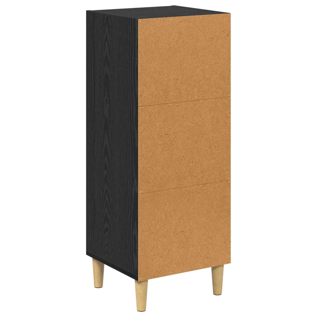 Credenza Rovere Nero 34,5 x 32,5 x 90 cm Legno multistrato