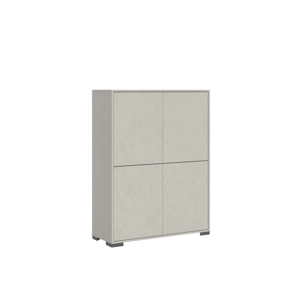 Credenza alta 4 ante 90x35x120 cm cashmere - LUMINA