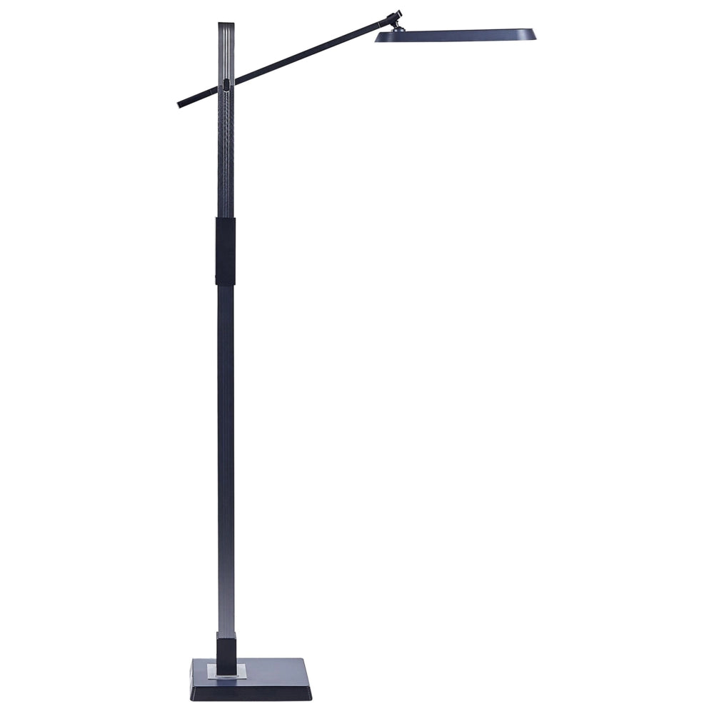 Lampada da terra LED materiale sintetico grigio scuro 144 cm altezza regolabile soggiorno camera da letto