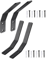 Pacco da 4 di chiodi a muro - Chiodo a muro pesante con hanger singolo - Hanger metallico con chiodo - Chiodo a muro con viti - Chiodo a muro pesante con doppia hanger - Hanger metallico robusto - Adatto per bagno/camera da letto (nero)