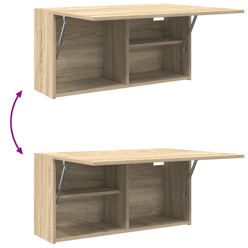 Mobile da Bagno a Parete Rovere Sonoma 80x25x40 cm Truciolato 860087
