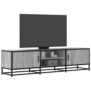 Mobile TV Grigio Sonoma 160x35x41cm Legno Multistrato e Metallo 848847
