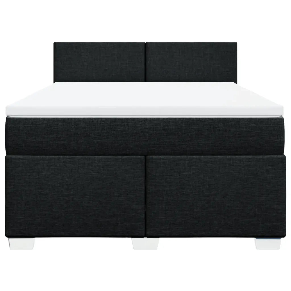 Giroletto a Molle con Materasso Nero 140x190 cm in Tessuto 3285878