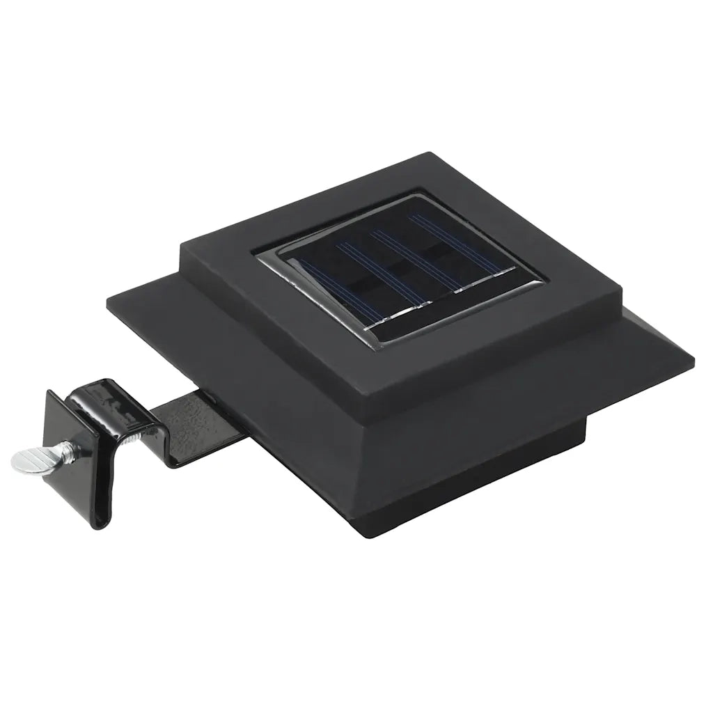 Lampade Solari da Esterno 12 pz LED Quadrate 12 cm Nere CFW3254018