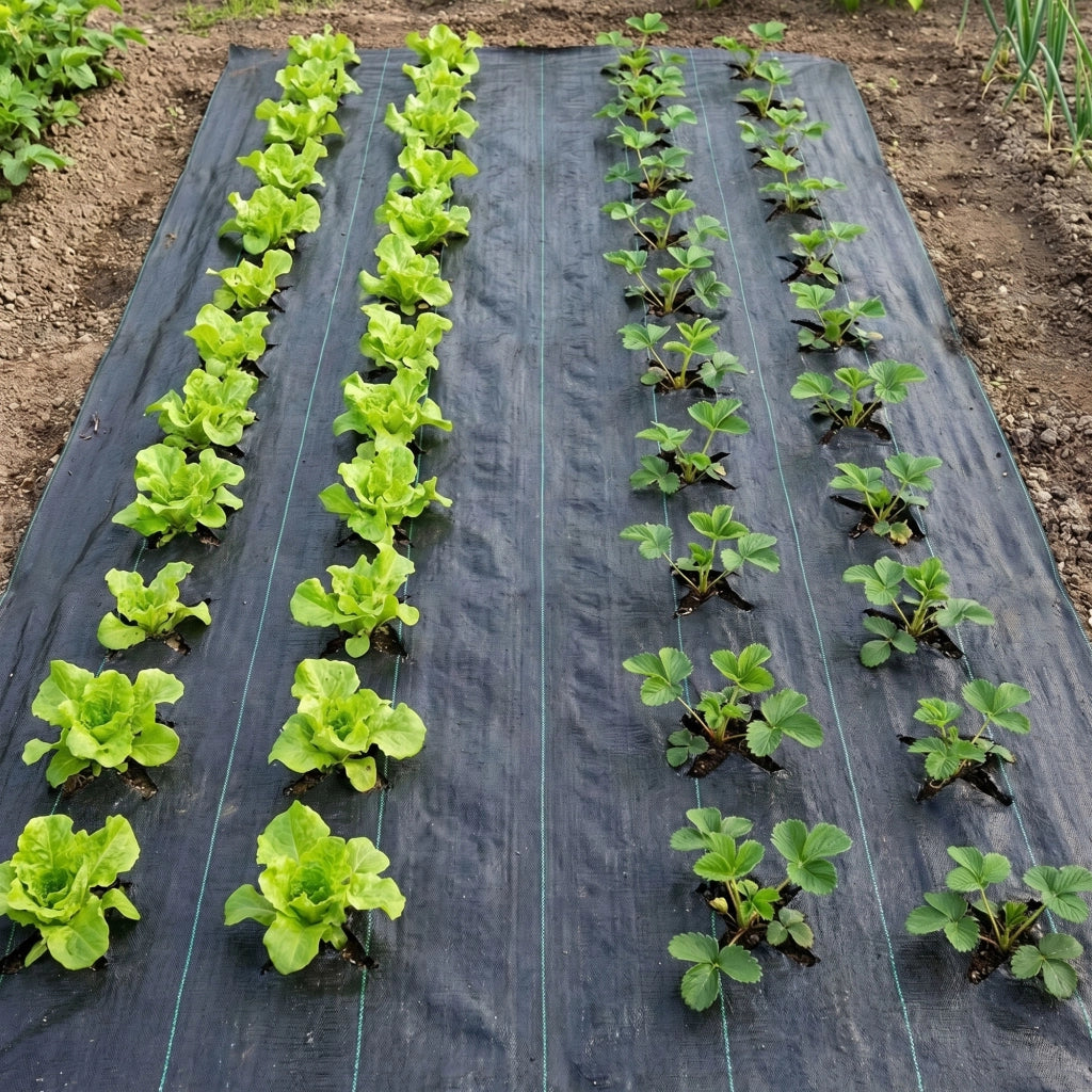 Nyumput - Telo Pacciamatura 10x1,60 m 100Gr/mq tessuto permeabile antierbacce antialga per orto giardino nero