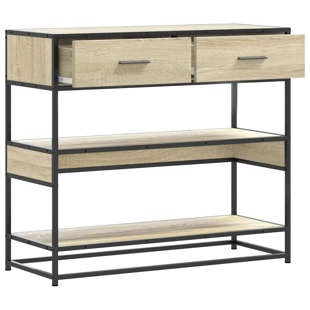 Tavolo Consolle | Tavolo d'Ingresso Rovere Sonoma 90x35x80 cm in Legno Multistrato