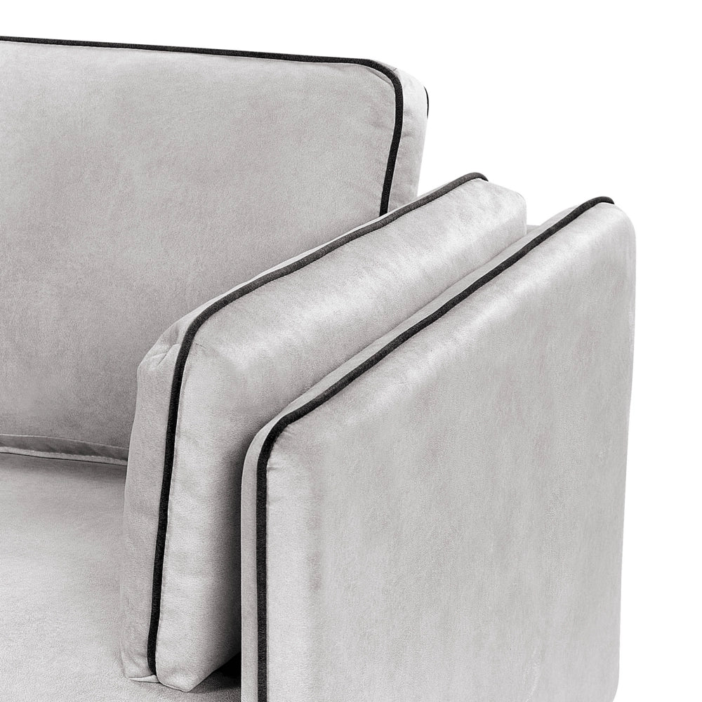 Divano 3 posti angolare regolabile lato sinistro in velluto grigio stile moderno design classico