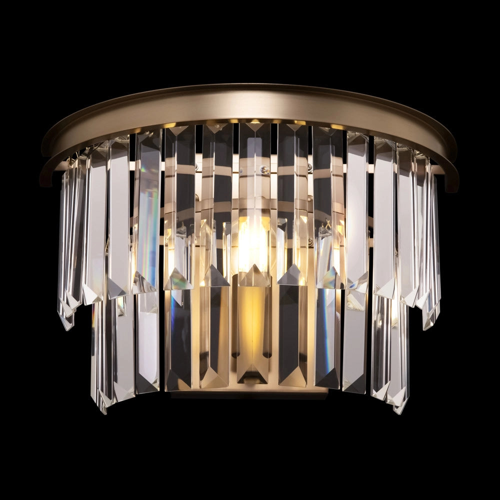 Maytoni applique contemporanea Revero 1 luce E14 ottone metallo diffusore vetro