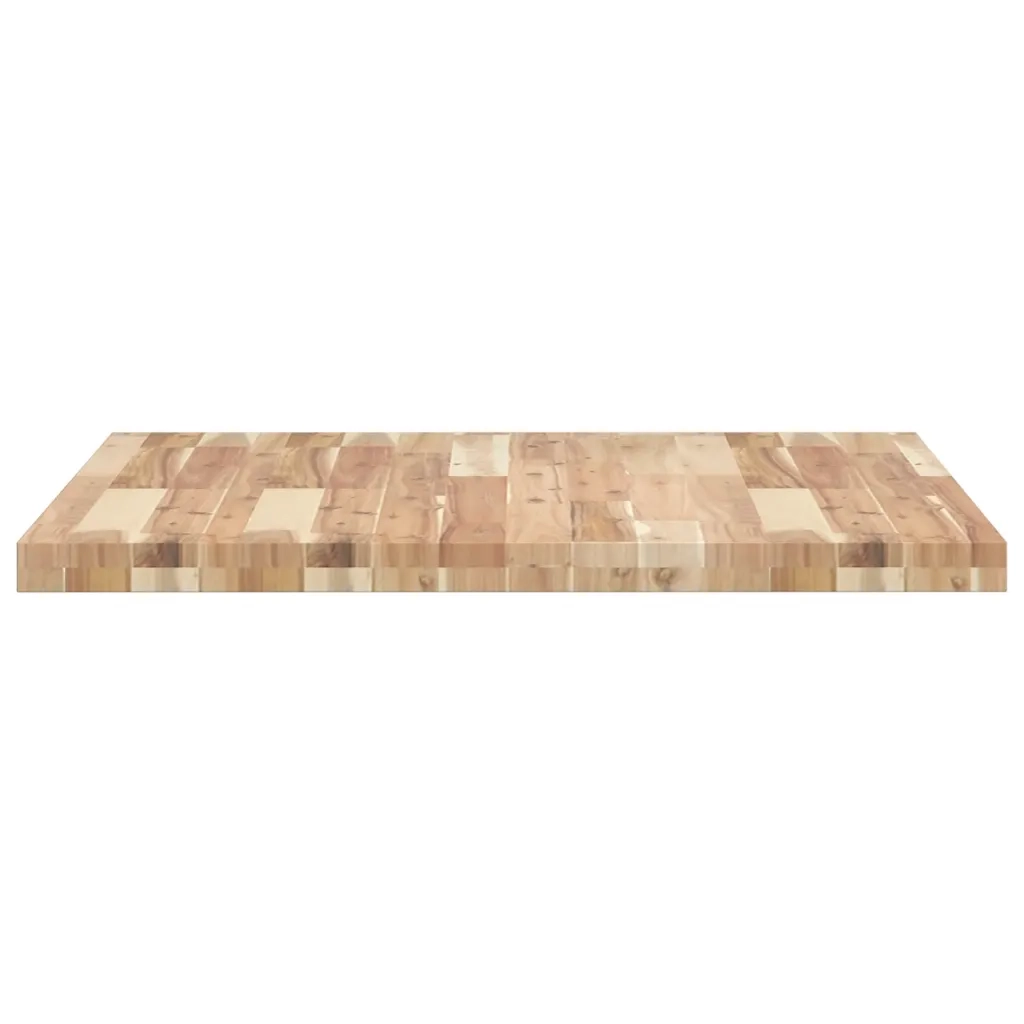 Piano Tavolo Quadrato 80x80x4 cm in Legno Massello di Acacia