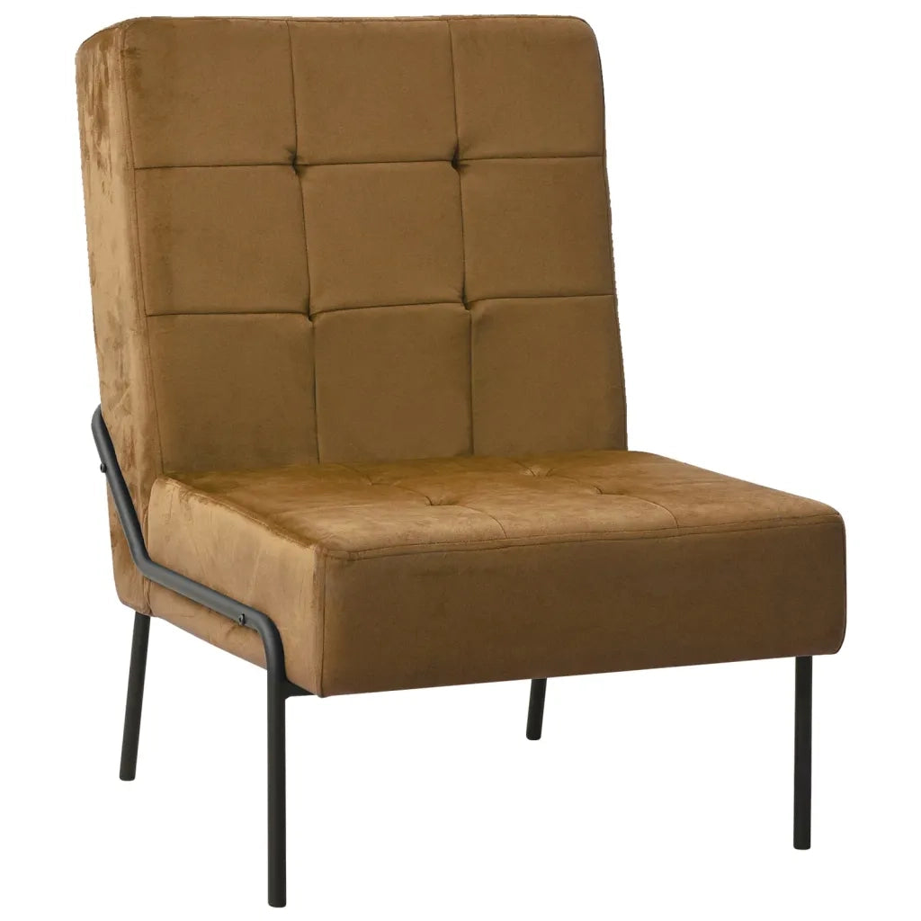 Poltrona Relax 65x79x87 cm Marrone in Velluto cod mxl 59107