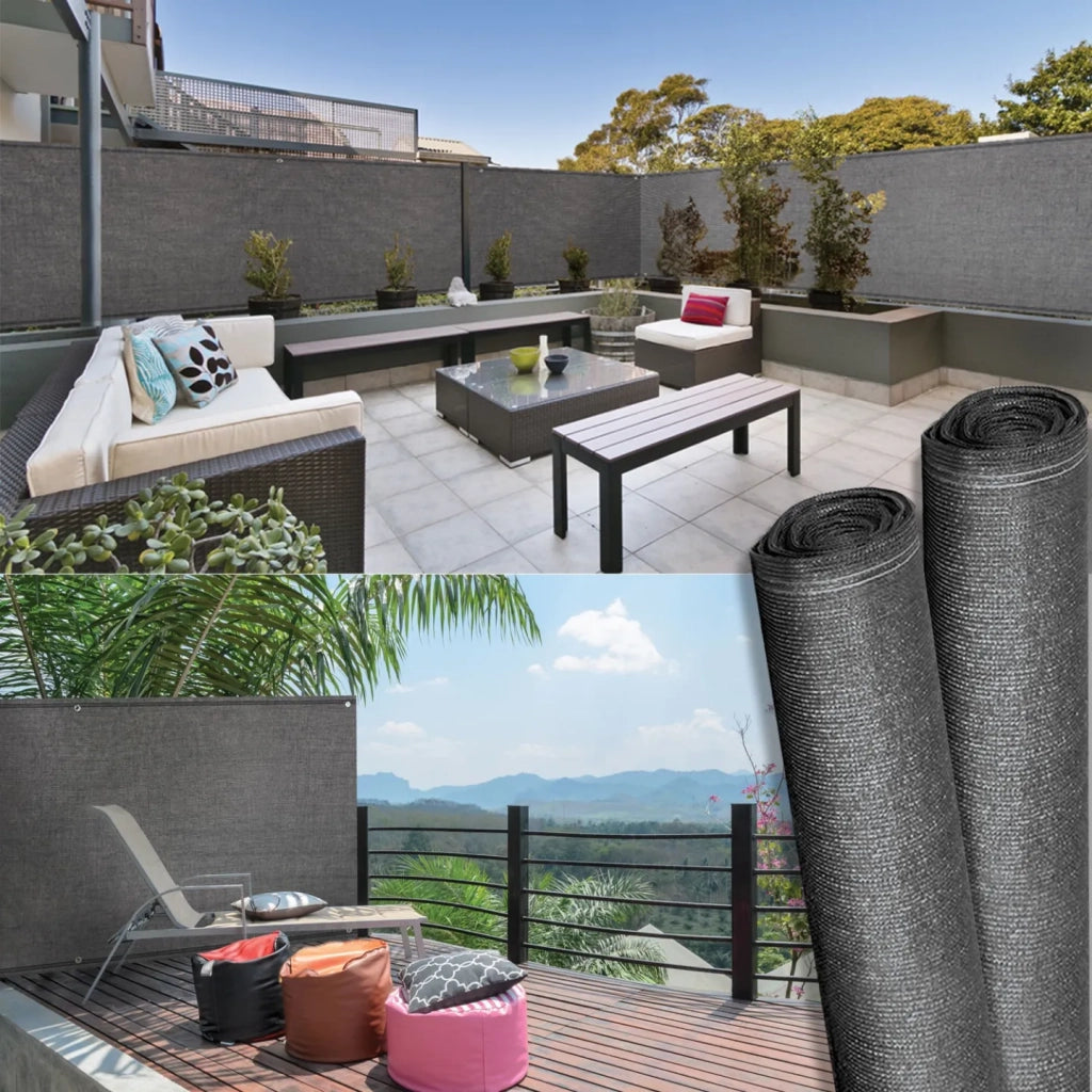 ProBache - Rete ombreggiante 2x10m, telo rotolo per recinzione giardino 220g/m², grigio