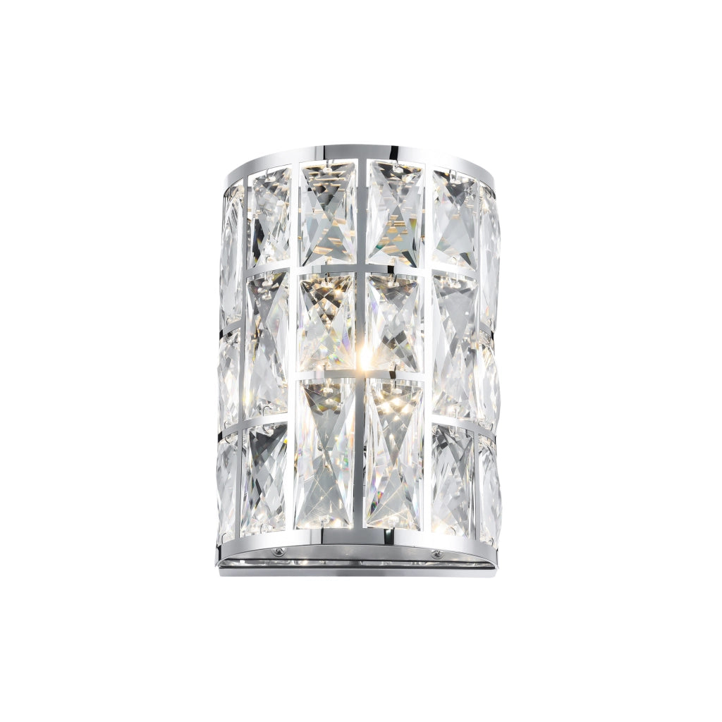 Maytoni applique moderna Gelid 1 luce E27 cromo metallo cristallo