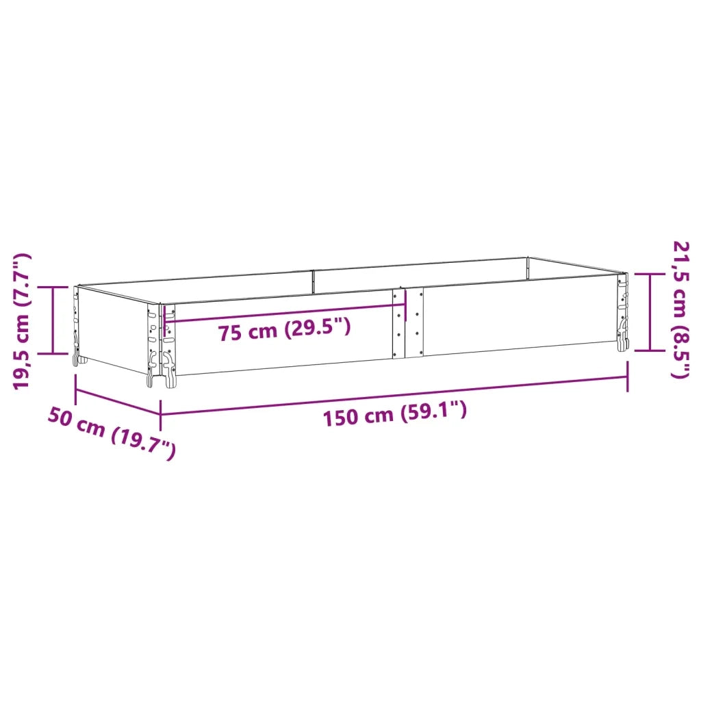 vidaXL Paretale per Pallet 150x50 cm in Legno Massello di Pino