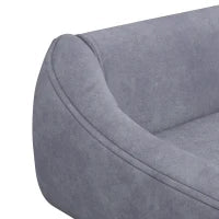 Divano per Cani Design Scandinavo con Cuscino Morbido Rimovibile, Tessuto Effetto Velluto, Piedi in Legno Massello