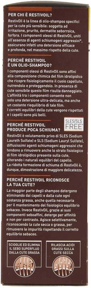 RESTIVOIL FISIOLOGICO OLIO-SHAMPOO PER CUTE SENSIBILE SEBO NORMALIZZANTE 150 ML