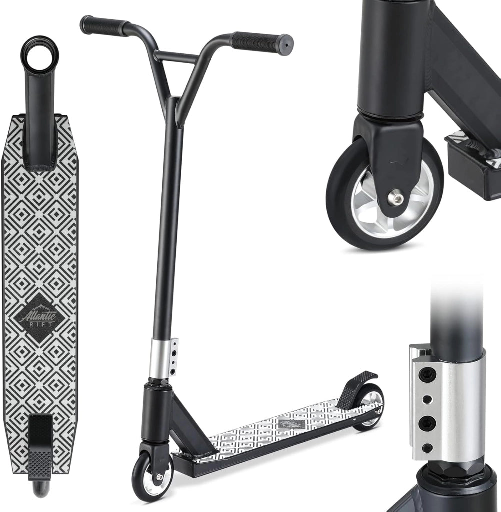 Monopattino Stunt Scooter Freestyle ABEC 9 Ruote in PU Manubrio a 360° Bambini Adulti