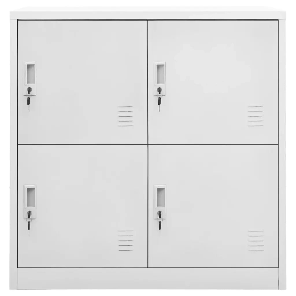 Armadietti con Chiave 2 pz Grigio Chiaro 90x45x92,5 cm Acciaio 3095223