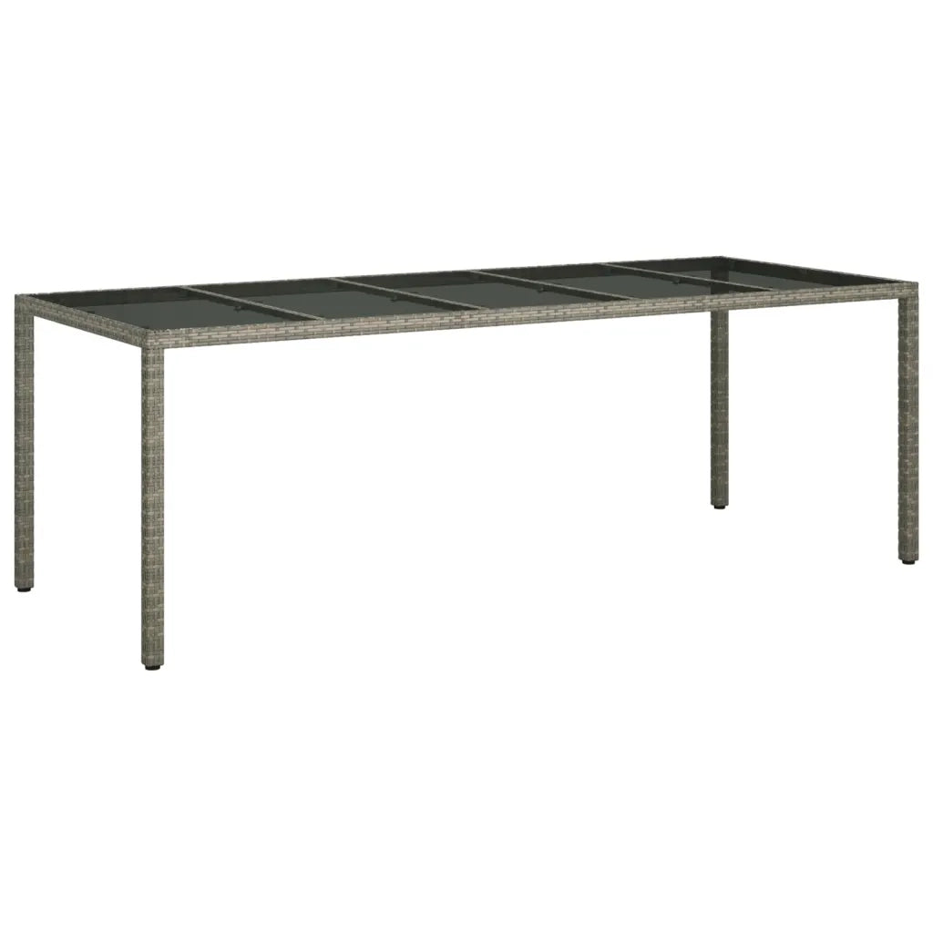 Set da Pranzo da Giardino 11pz con Cuscini in Polyrattan Grigio 3187387