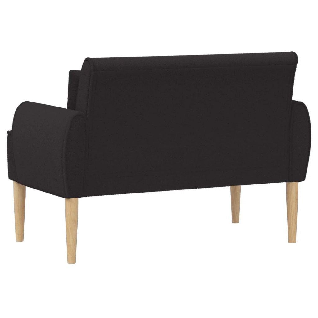 Loveseat con bottoni imbottiti Nero 117 x 67 x 77 cm Bouclé 42041826