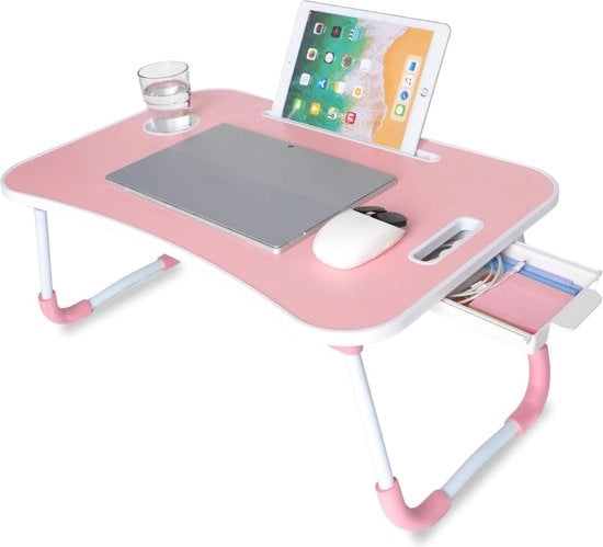 Tavolo da Colazione Ripiegabile per Letto - Piatto Multifunzionale per Laptop, Computer e Libri - Ideale per l'Uso in Casa