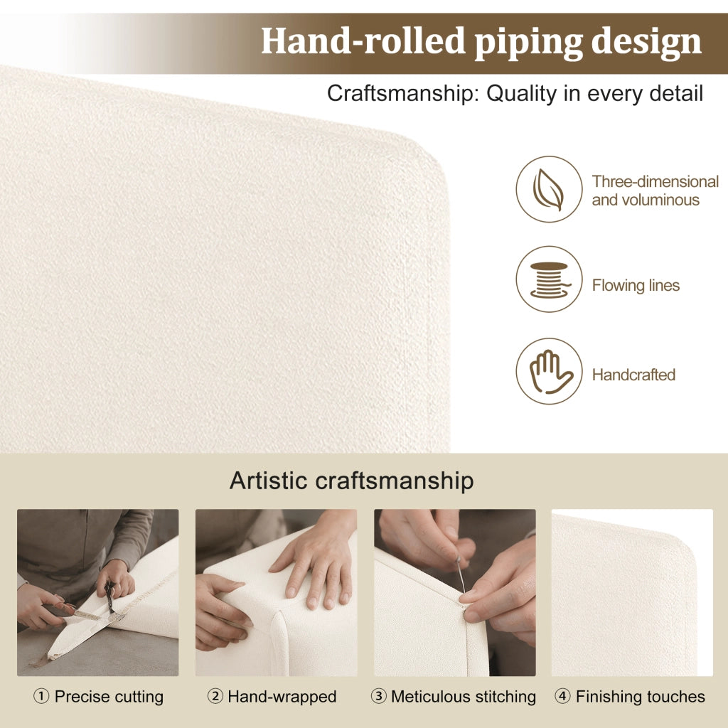 Letto per bambini 90 × 200 cm con contenitore idraulico, senza materasso, in bouclé, beige