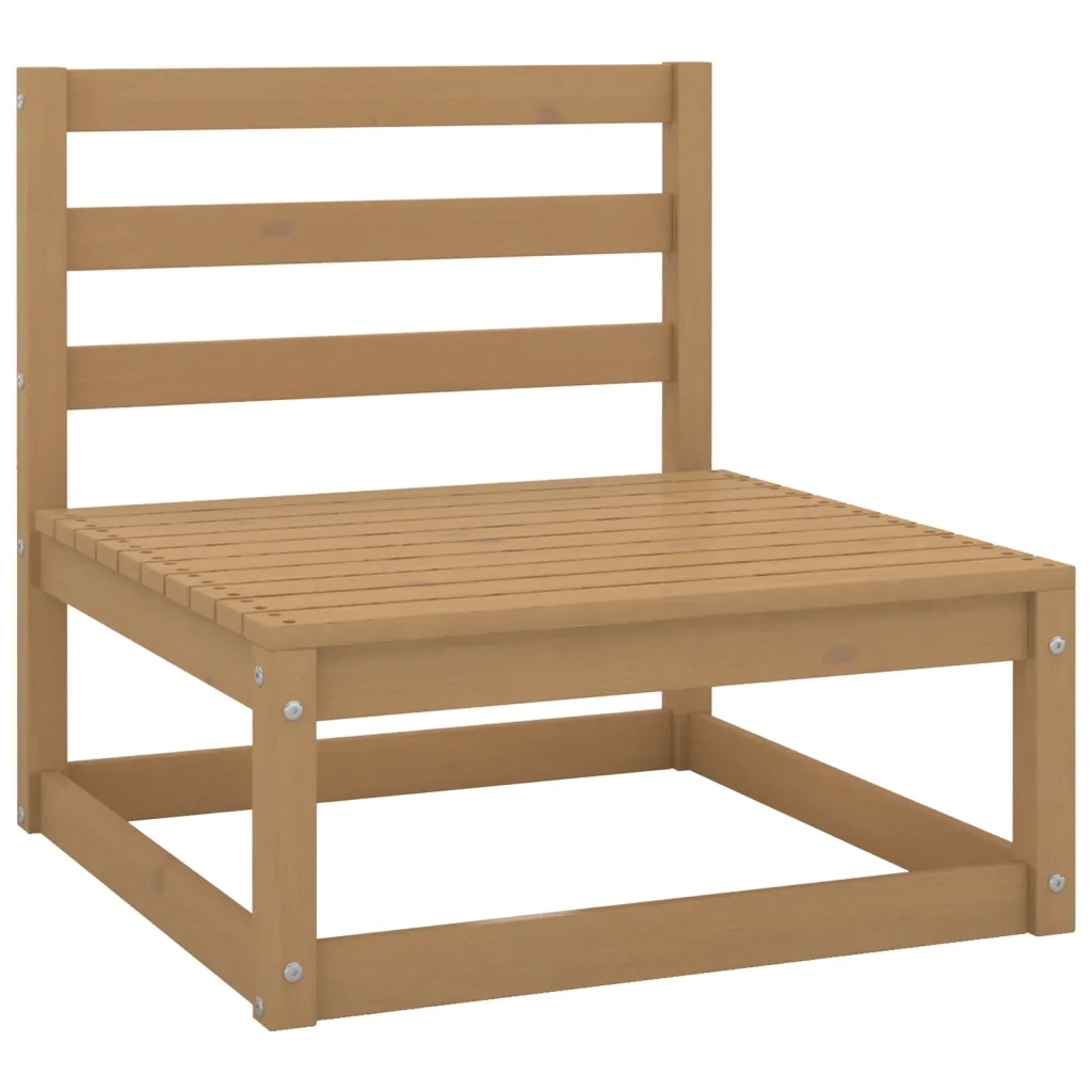 Divano da Giardino 2 Posti Marrone Ambra Legno Massello di Pino 3075232