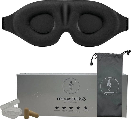 Maschera da sonno 3D per sonnambuli - Effetto memoria - Blocco totale della luce al 100%
