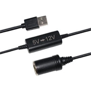 Convertitore presa accendisigari USB 5V a 12V - HTC EQUIPMENT - cavo 12W e 120cm