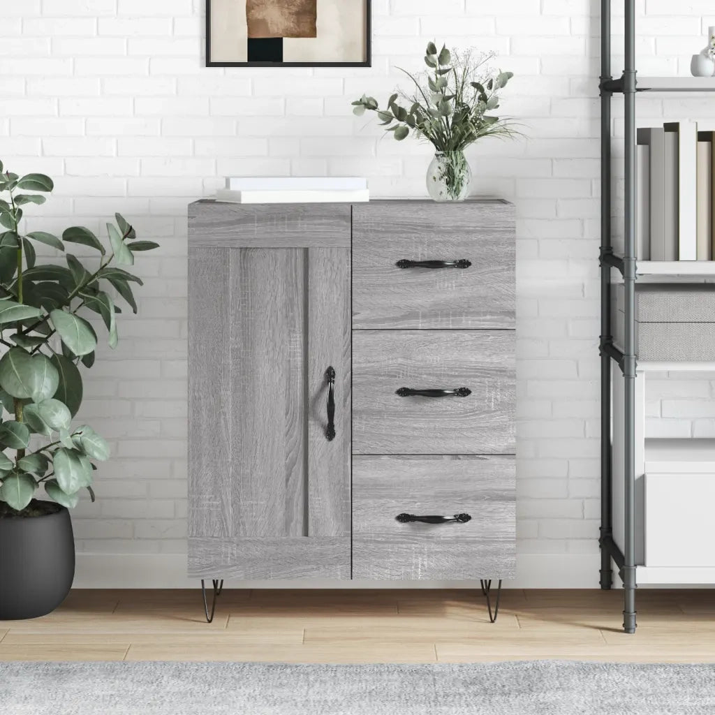 Credenza | Madia | Buffet da pranzo | Armadio da pranzo Grigio Sonoma 69,5x34x90 cm in Legno Multistrato