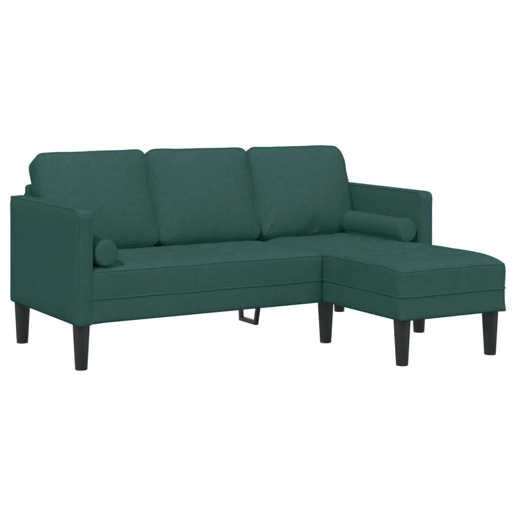 Set di divani con cuscino 2 pcs Verde Scuro Poliestere 3329256