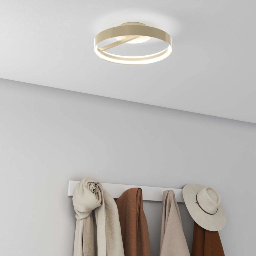 MALIKA PLAFONIERA 40 CM ORO CHAMPAGNE LED CCT SWITCH 3000/4000/6000°K 28W 3619-3746LM CRI 90