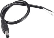 Pigtail DC con stekker 5,5 mm x 2,5 mm, 10A, 18AWG, 30 cm, pacchetto da 5 pezzi