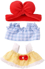 Set di accessori per bambole - Abbigliamento per bambole da 17 cm - 3 pezzi - Incluso cappello e gonna - Abbigliamento per bambole - Materiale: poliestere