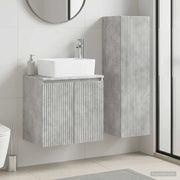 Set di mobili per il bagno 2 pz Grigio Cemento 3406126