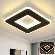 ZMH Lampada da soffitto plafoniera LED bianco nera 24 cm per corridoio soggiorno